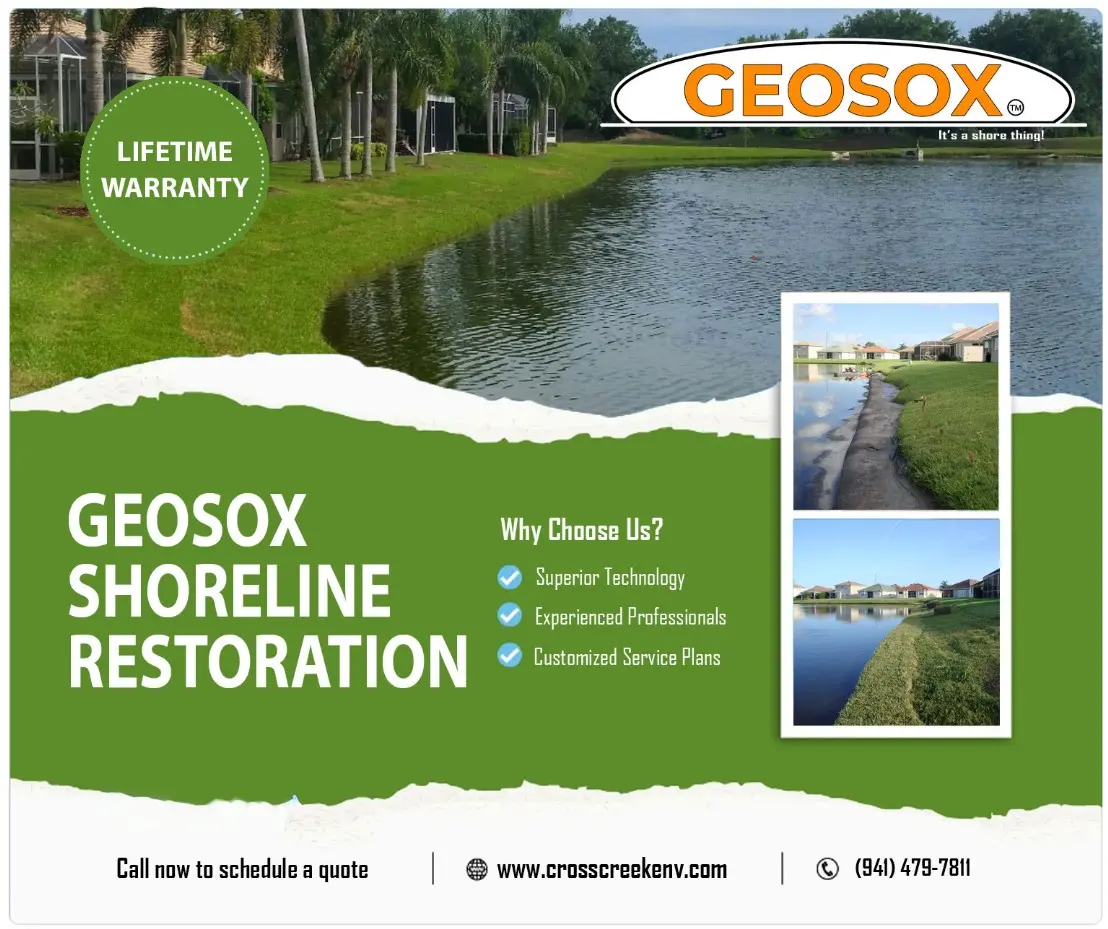 Geosox shoreline restoration & erosion control solution.